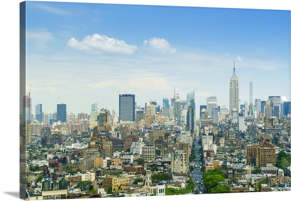 Manhattan skyline with the Empire State Building, New York City, United States of America, North America