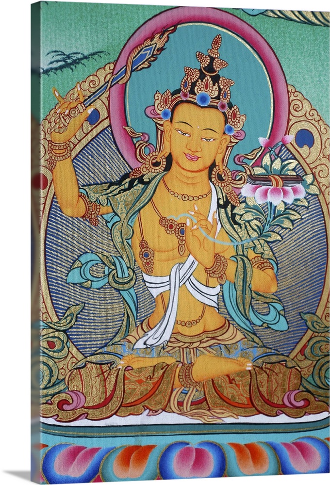 Manjushri, divinity of knowledge, Kopan monastery, Kathmandu, Nepal