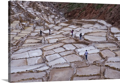 Maras Saltpan Salinas in the Sacred Valley of the Incas, near Cusco, Peru