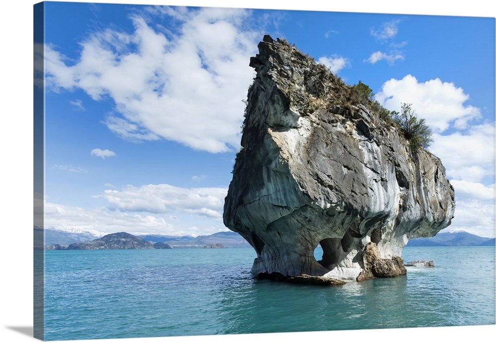 Marble Caves Sanctuary, Marble Chapel on General Carrera Lake, Puerto Rio Tranquilo, Aysen Region, Patagonia, Chile, South...