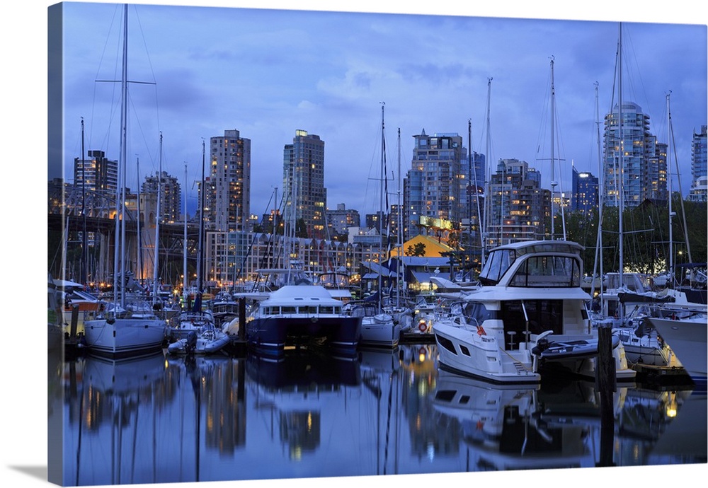 Marina, Granville Island, Vancouver, British Columbia, Canada, North America