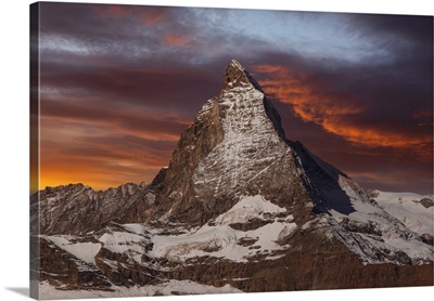 Matterhorn, 4478m, At Sunrise, Zermatt, Valais, Swiss Alps, Switzerland