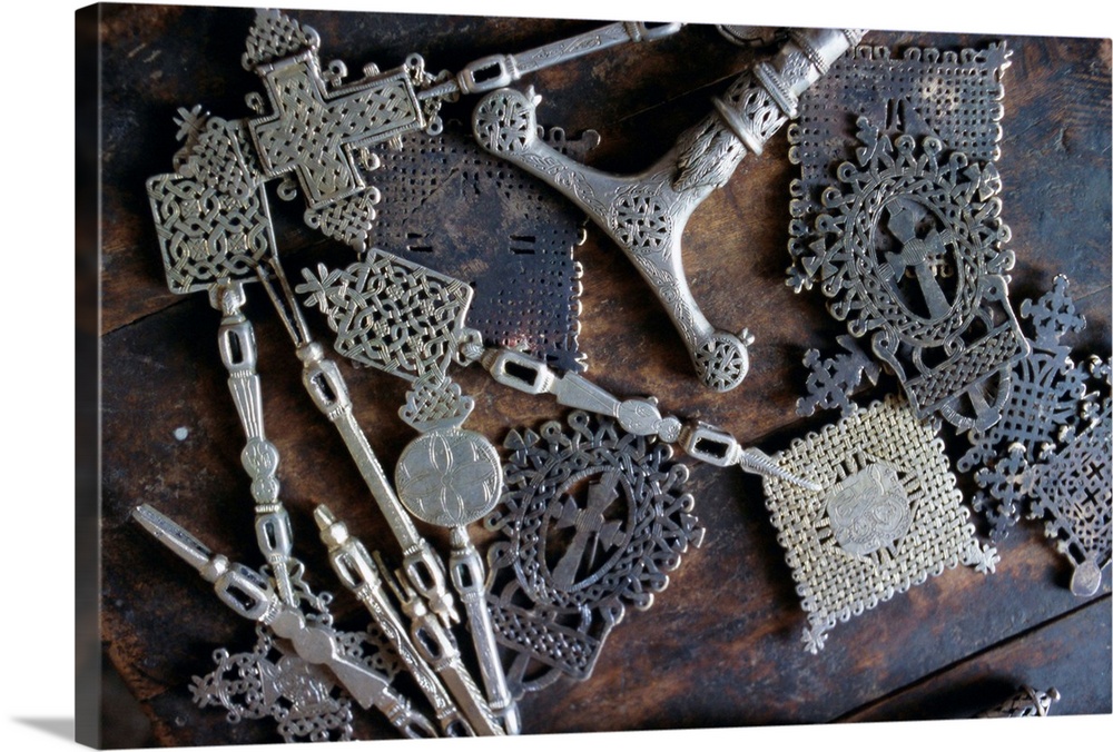 Metal objects in the blacksmith's workshop, Axoum (Axum), Tigre region, Ethiopia, Africa