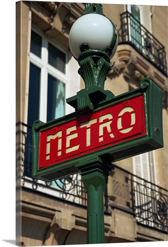 Metro sign, Paris, France, Europe Wall Art, Canvas Prints, Framed Prints,  Wall Peels | Great Big Canvas