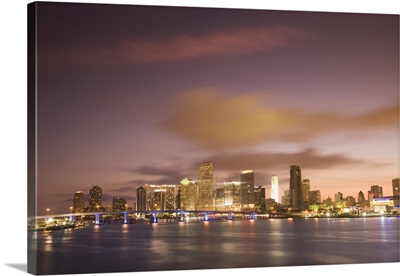 Miami skyline viewed from Macarthur Causeway, Miami, Florida