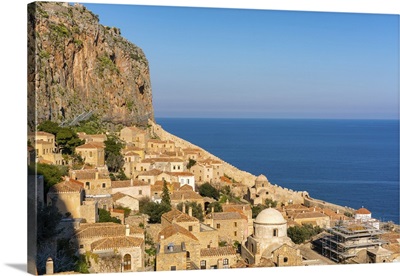 Monemvasia Island Historic Stone Houses And Churches, Monemvasia, Laconia, Greece