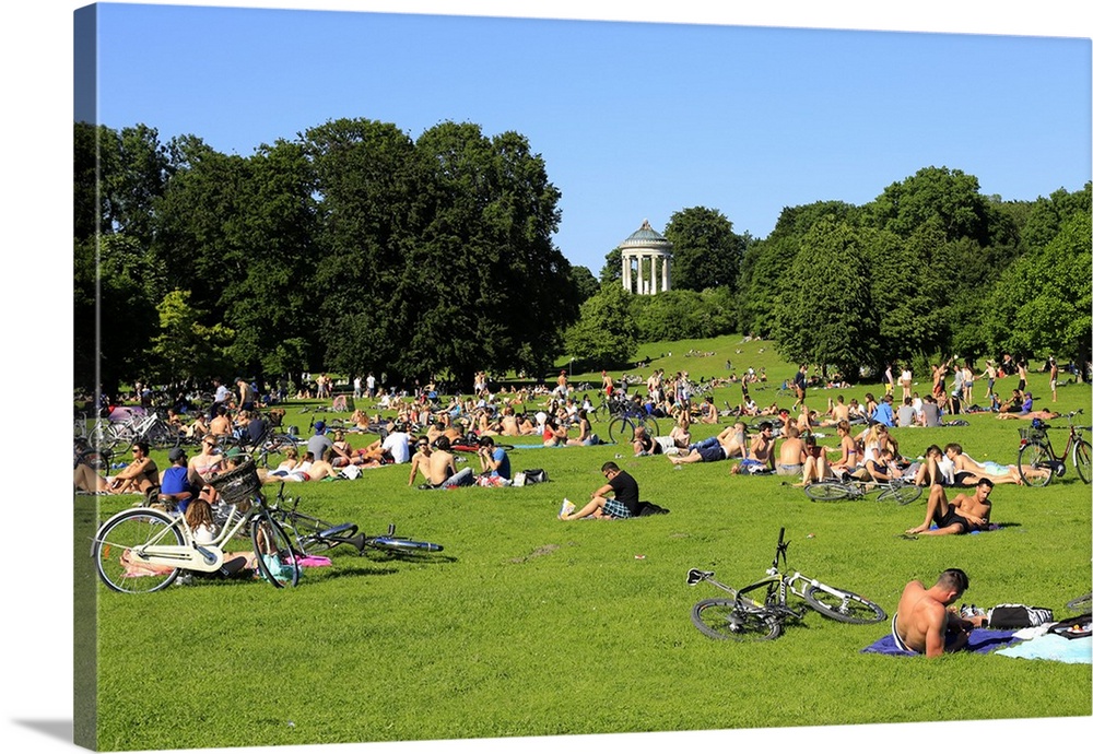 Monopteros at the English Garden in Munich, Upper Bavaria, Bavaria, Germany