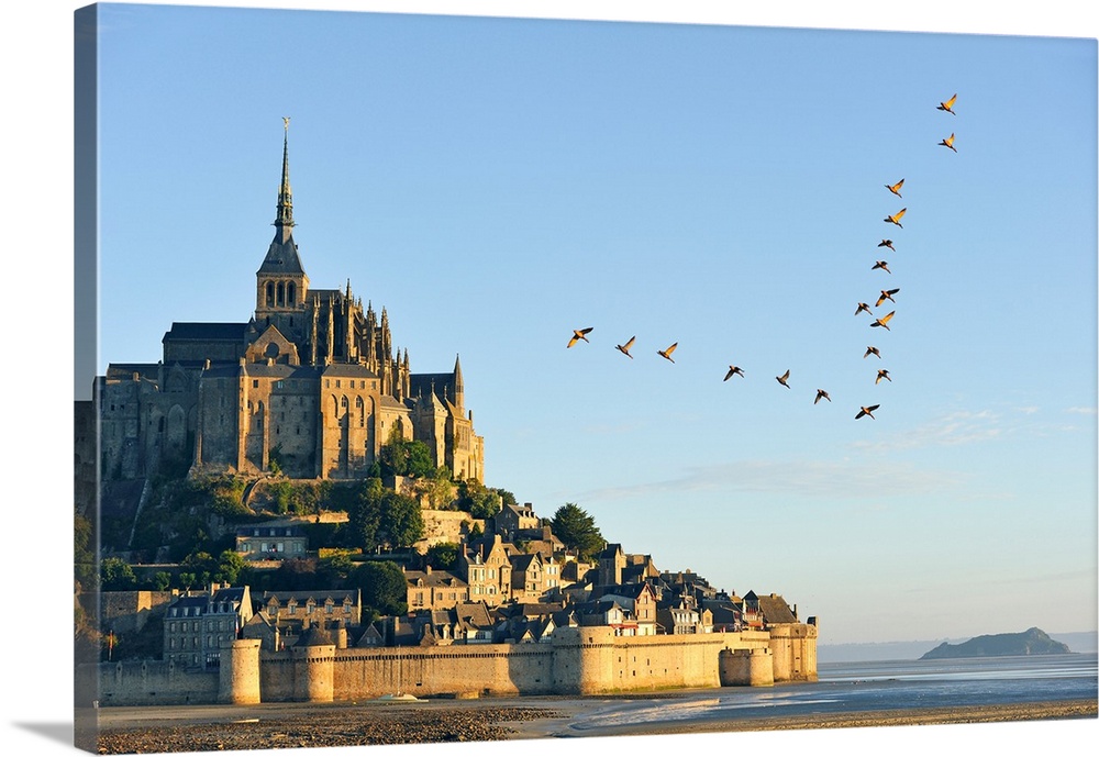 Mont-Saint-Michel bay and Abbey, UNESCO World Heritage Site, Manche department, Normandy region, France, Europe