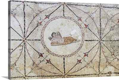 Mosaic of Hypnos, Greek god of dreams, Risan, Kotor Bay, Montenegro