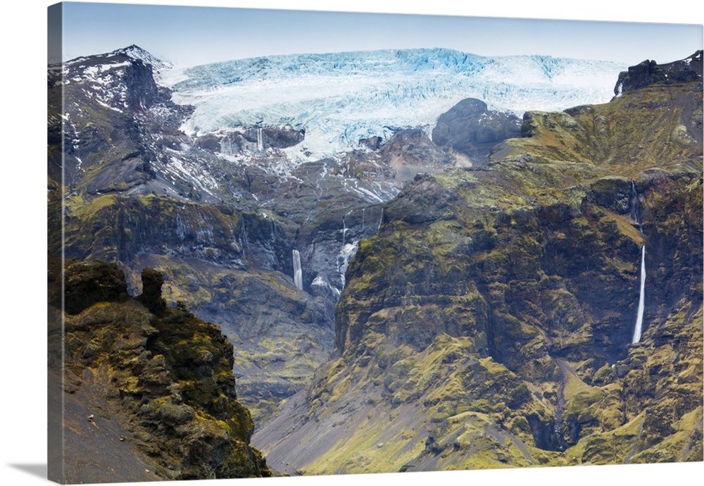 Mountains below the Vatnajokull glacier near Hofn, Iceland, Polar Regions