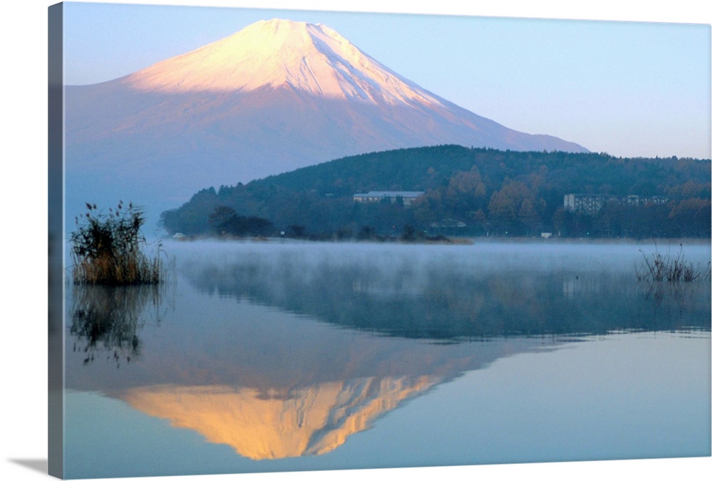 Mt. Fuji and Yamanaka ko (lake), Yamanashi, Japan