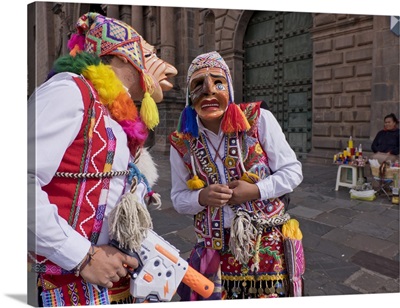 Native Quechua people celebrate the day of San Jeronimo, Cusco, Peru