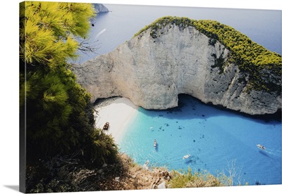 Navagio Beach With The Famous Wrecked Ship, Zante (Zakynthos), Greek Islands, Greece
