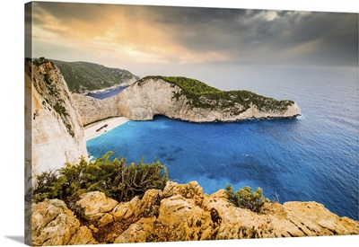 Navagio Beach With The Famous Wrecked Ship, Zante (Zakynthos), Greek Islands, Greece