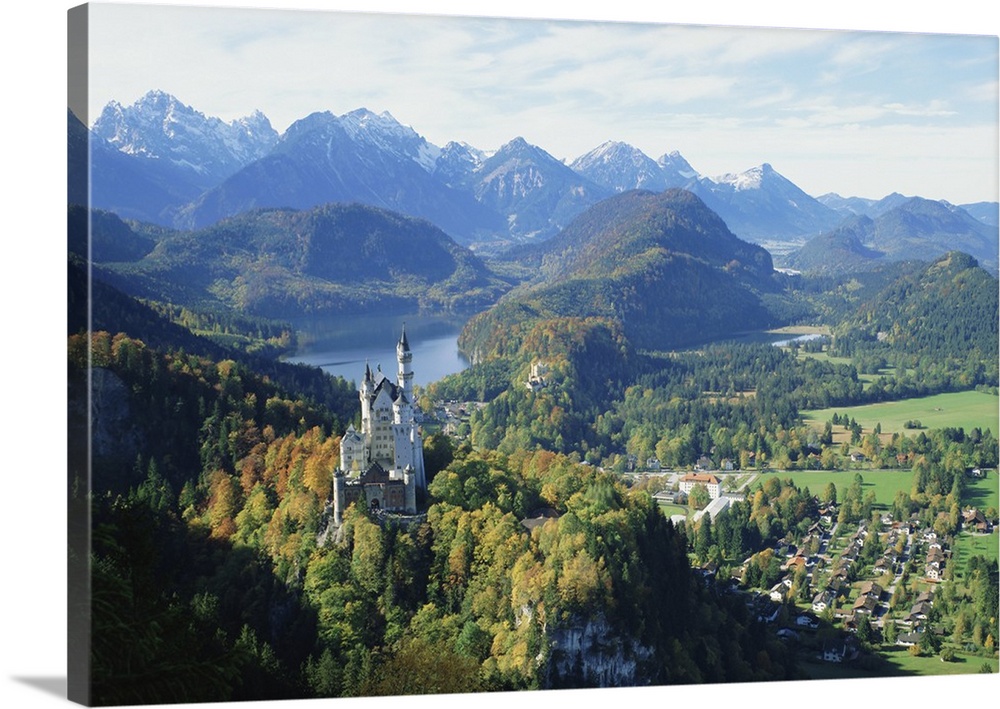 Neuschwanstein and Hohenschwangau castles, Allgau, Bavaria, Germany