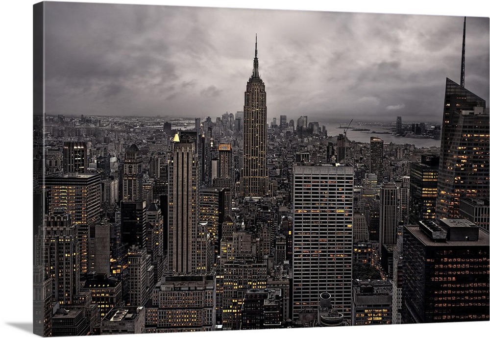 New York City skyline from above, New York