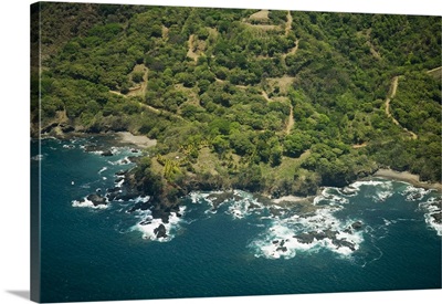 North Nicoya Pennisula, Pacific Coast from air, Costa Rica
