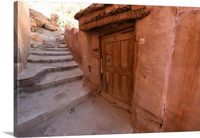 Old Berber houses and narrow streets in a village of Aguerd Oudad, Tafraoute, Morocco