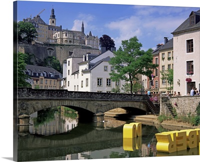 Old City and river, Luxembourg City, Luxembourg