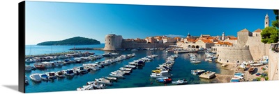 Old Harbour and Town, Dubrovnik, Dalmatia, Croatia, Europe