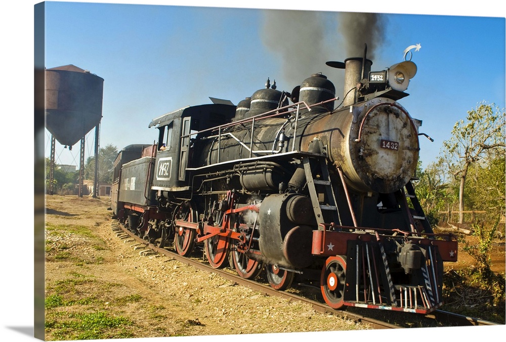 Old steam locomotive, Trinidad, Cuba, West Indies, Caribbean