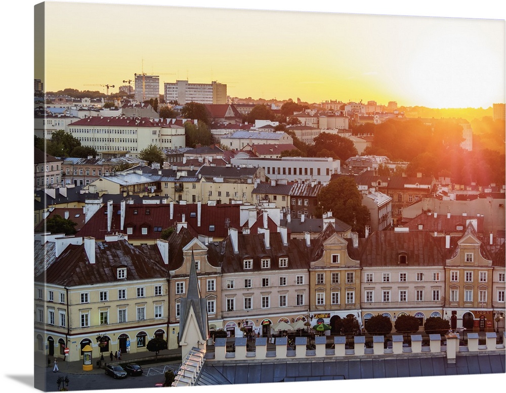 Old Town skyline at sunset, City of Lublin, Lublin Voivodeship, Poland