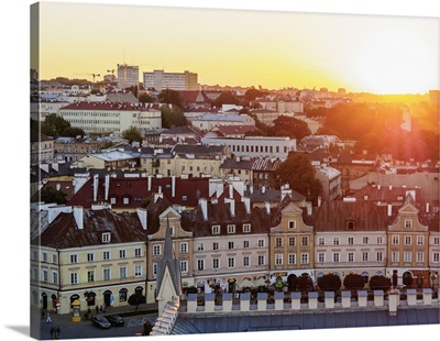 Old Town skyline at sunset, City of Lublin, Lublin Voivodeship, Poland