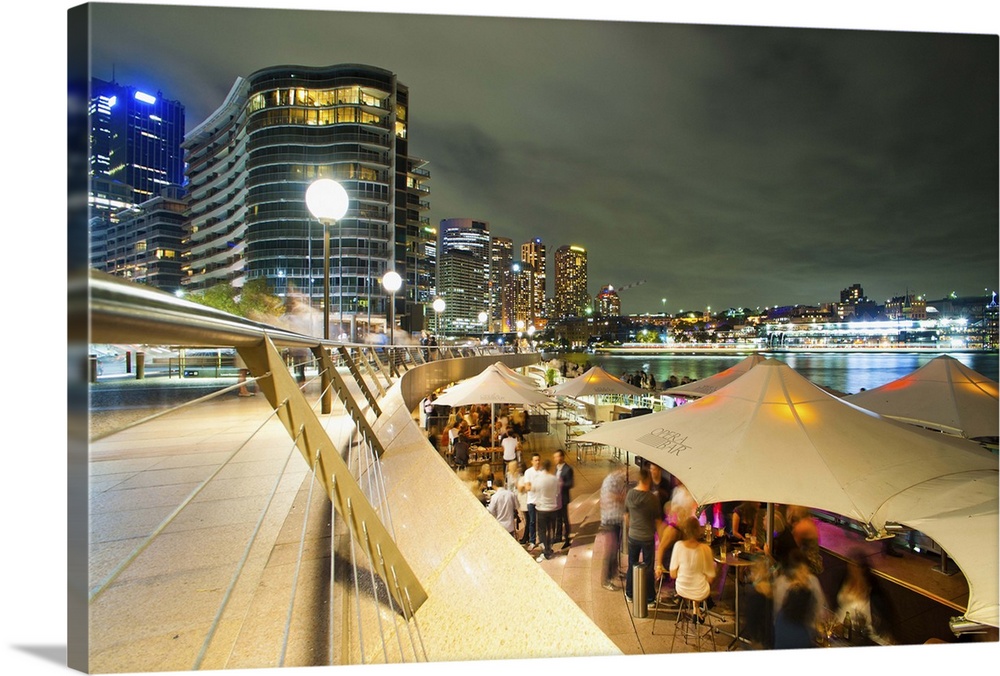 Opera Bar and Circular Quay at night, Syndey, New South Wales, Australia, Pacific