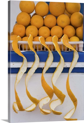 Orange juice stall, Essaouira, Morocco, Africa