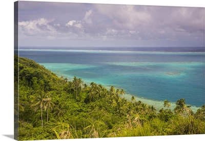 Overlook over the lagoon of Wallis, Wallis and Futuna, South Pacific