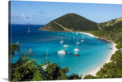 Overlook over White Bay, Jost Van Dyke, British Virgin Islands, West Indies, Caribbean
