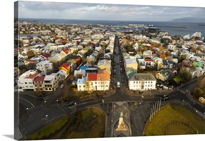 Overview of the Historic Centre of Reykjavik, Iceland