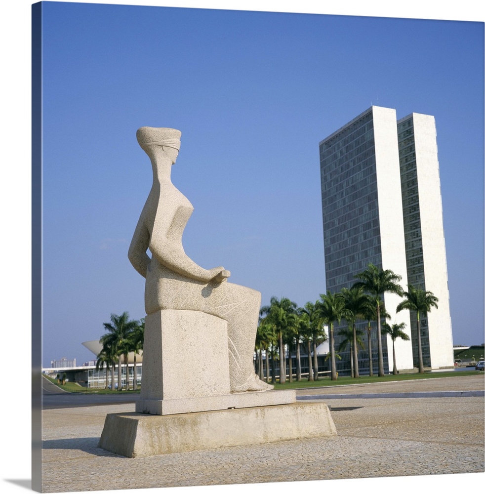Palacio do Congresso from the Palace of Justice, Brasilia, Brazil, South America
