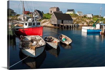 Canada, Nova Scotia, Peggy's Cove. Fishing gear and harbor. Poster Print by  Jaynes Gallery - Item # VARPDDCN07BJY0034 - Posterazzi