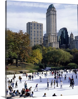 People skating in Central Park, Manhattan, New York City, New York