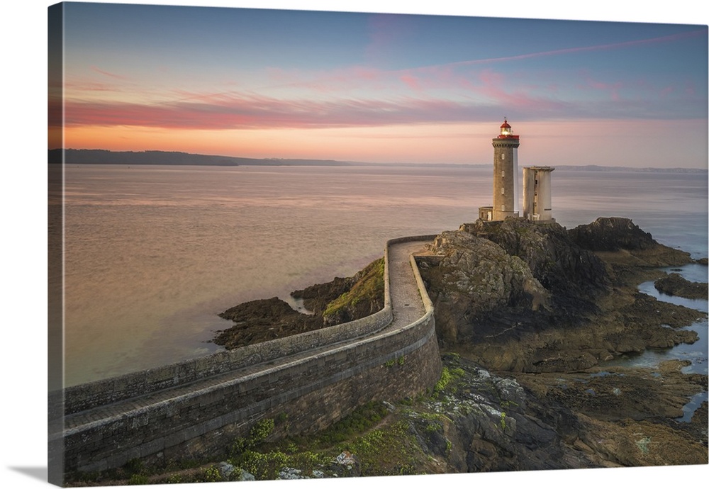 Petit Minou lightouse at sunrise, Plouzane, Finistere, Brittany, France