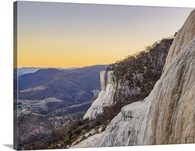 Petrified Waterfall At Dusk, Hierve El Agua, San Lorenzo Albarradas, Oaxaca, Mexico