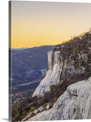 Petrified Waterfall At Dusk, Hierve El Agua, San Lorenzo Albarradas, Oaxaca, Mexico