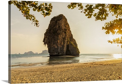 Phra Nang Beach At Sunset, Railay Peninsula, Krabi Provonce,Thailand, Southeast Asia