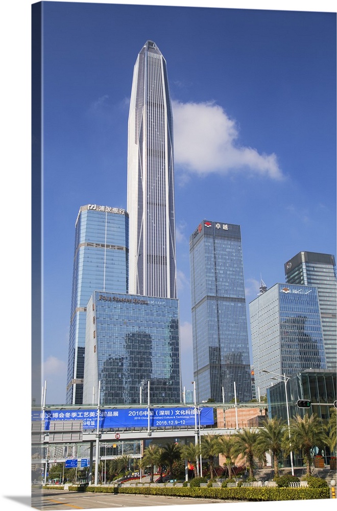 Ping An International Finance Centre, world's fourth tallest building in 2017 at 600m, Futian, Shenzhen, Guangdong, China