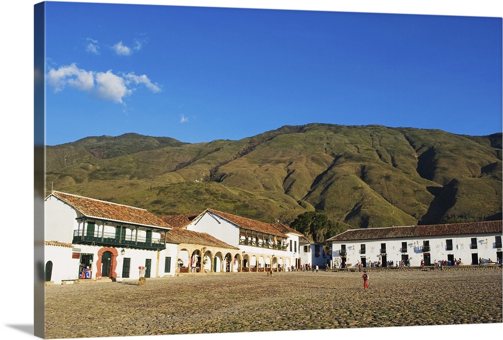 Plaza Mayor, largest public square in Colombia, Villa de Leyva, Colombia