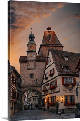 Plonlein And Two Towers Of The Old City Wall, Rothenburg Ob Der Tauber, Bavaria, Germany