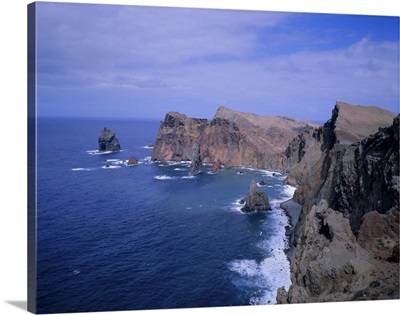Ponta do Castelo, Atlantic coastline, Madeira, Portugal, Europe
