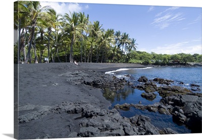 Punaluu Black Sand Beach, Island of Hawaii (Big Island), Hawaii