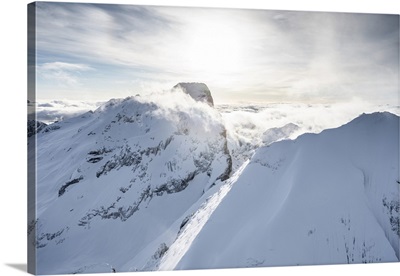Punta Penia And West Ridge Of Marmolada In Winter, Dolomites, Trentino-Alto Adige, Italy