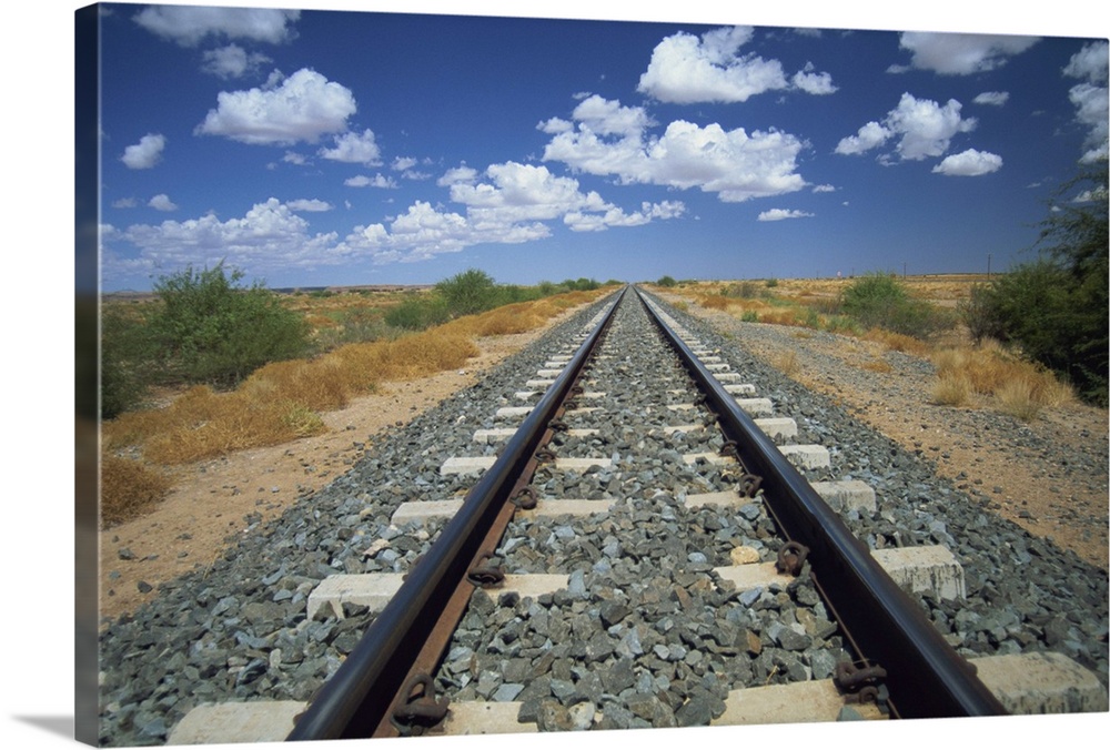Railway tracks near Mariental, Namibia, Africa