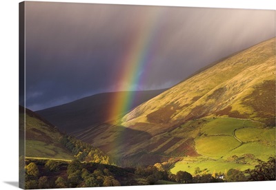 Rainbow On The Foothills Of Blencathra, Lake District National Park, Cumbria, England