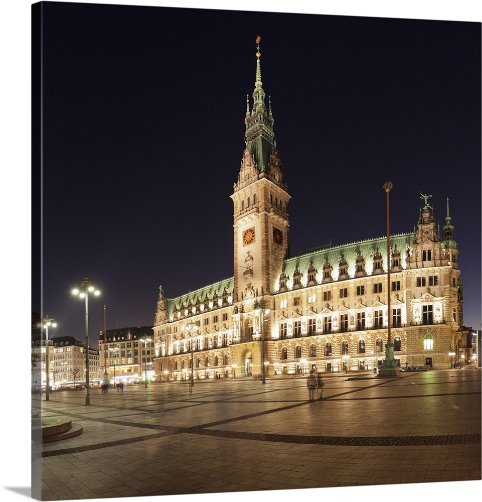 Rathaus at Rathausmarkt place, Hamburg, Hanseatic City, Germany