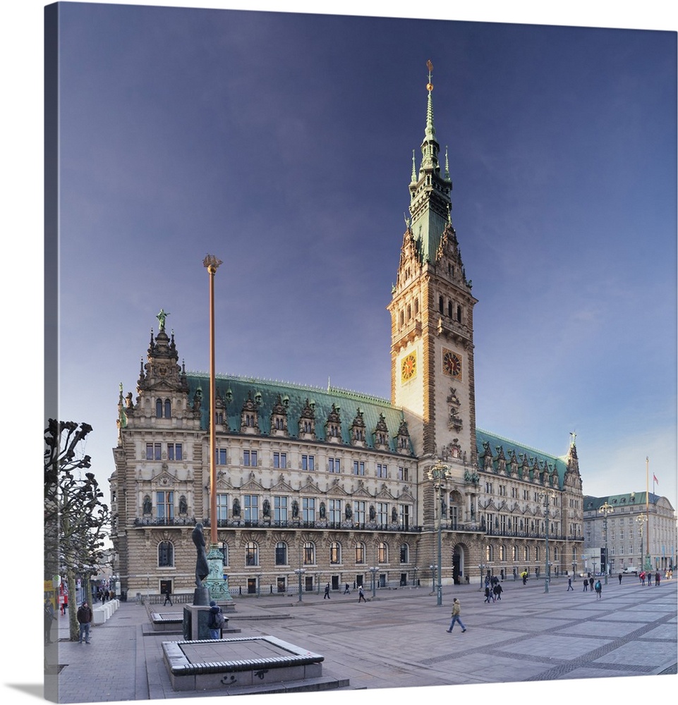 Rathaus at Rathausmarkt place, Hamburg, Hanseatic City, Germany