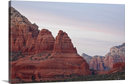 Red rock formations at sunset, Coconino National Forest, Arizona
